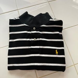 Classic Black and White Stripe Polo by Ralph Lauren (Blue Label)